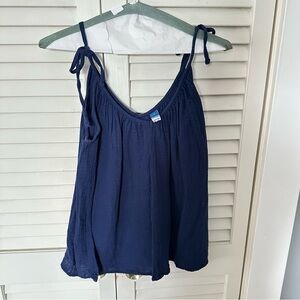Old Navy Navy Blue Tie-Shoulder Camisole